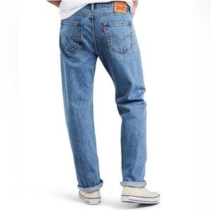 Levi's Men's 505 Regular Mid Rise Regular Fit Straight Leg Jeans Light Stonewash